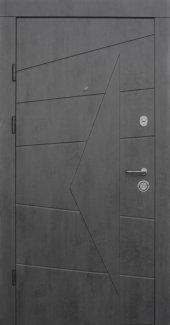 Двері Qdoors Преміум Акцент бетон темний / бетон сірий