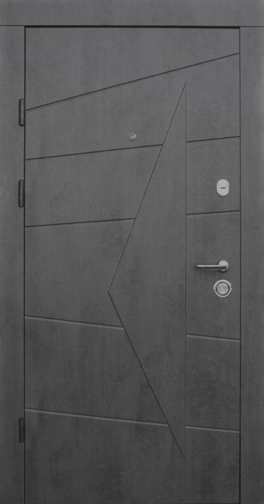 Двері Qdoors Преміум Акцент бетон темний / бетон сірий