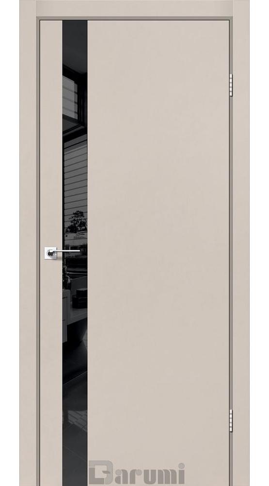 Двері Дарумі Plato Line PTL-04 димчастий краст скло чорне