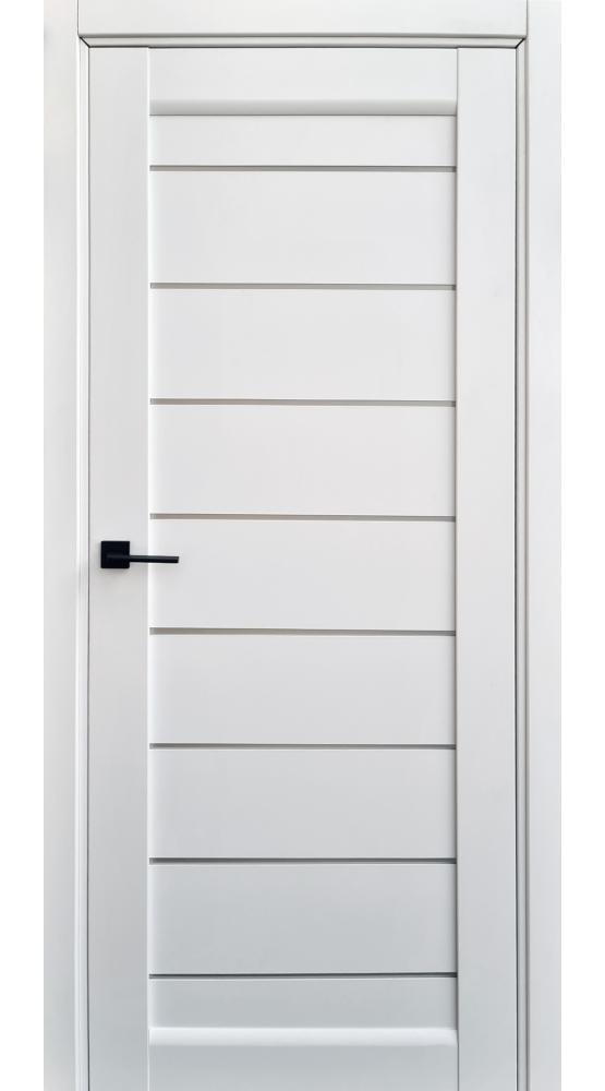 Двері Estet Doors МК Мілан ПО білий мат зі склом Сатін