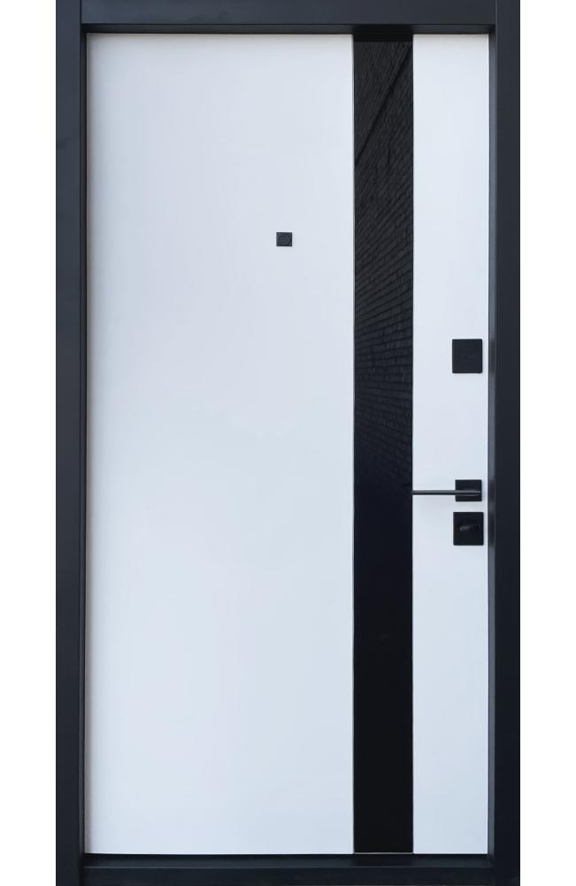 Двері Страж Slim S Glass-A софт блек past / білий сатін