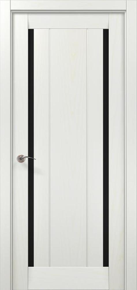 Двері Папа Карло ML-622 ясен білий скло чорне