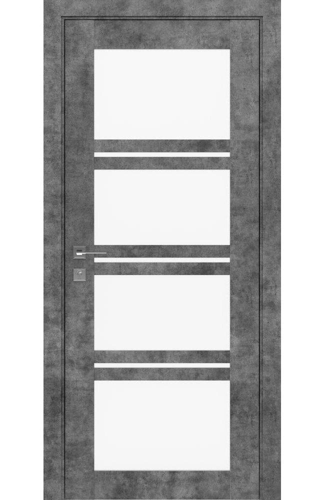 Двері Родос Modern Quadro сірий мармур зі склом