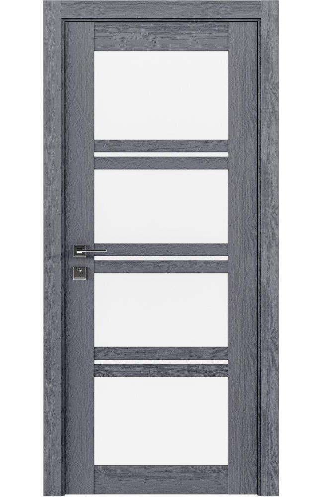Двері Родос Modern Quadro каштан сірий зі склом