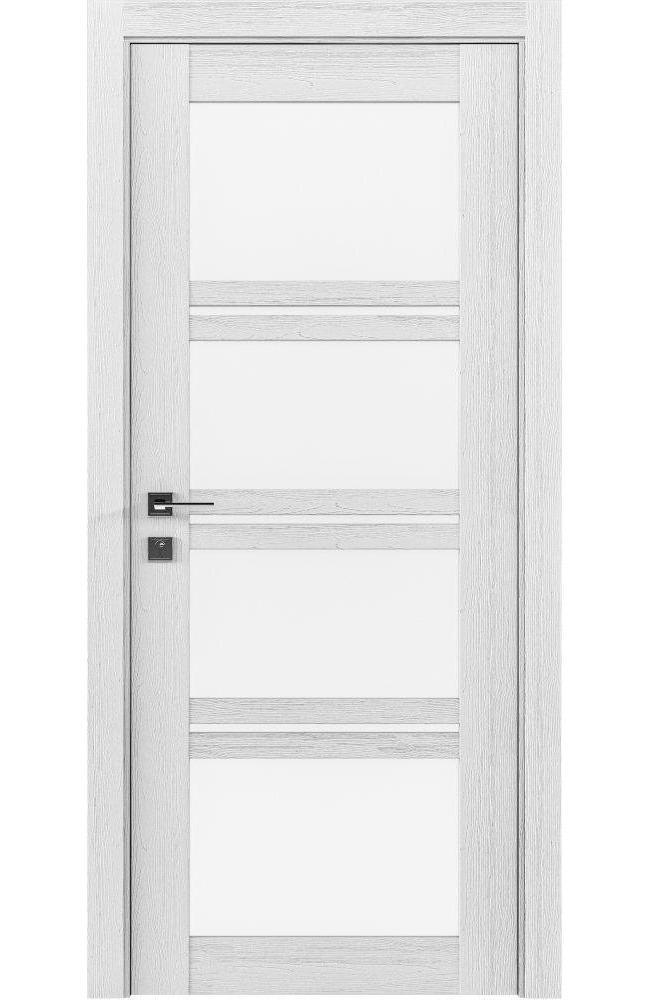 Двері Родос Modern Quadro каштан білий зі склом