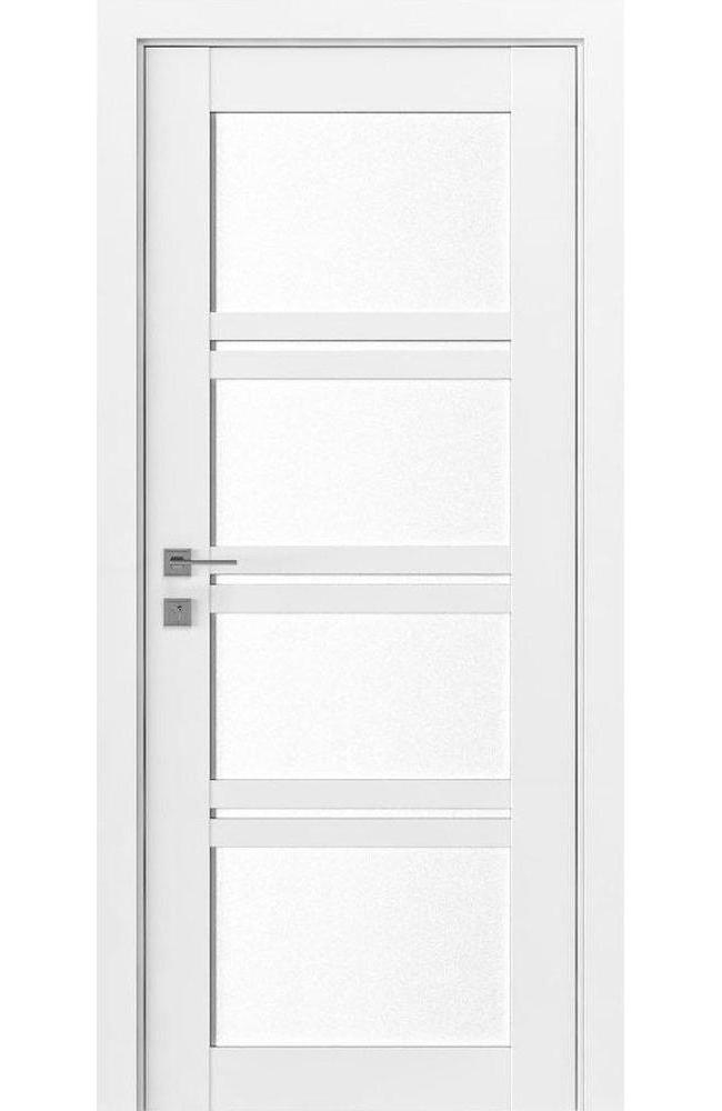 Двері Родос Modern Quadro білий мат зі склом