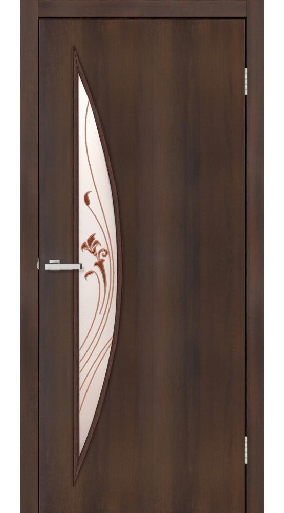 Двері MSDoors Orlando горіх лісний зі склом