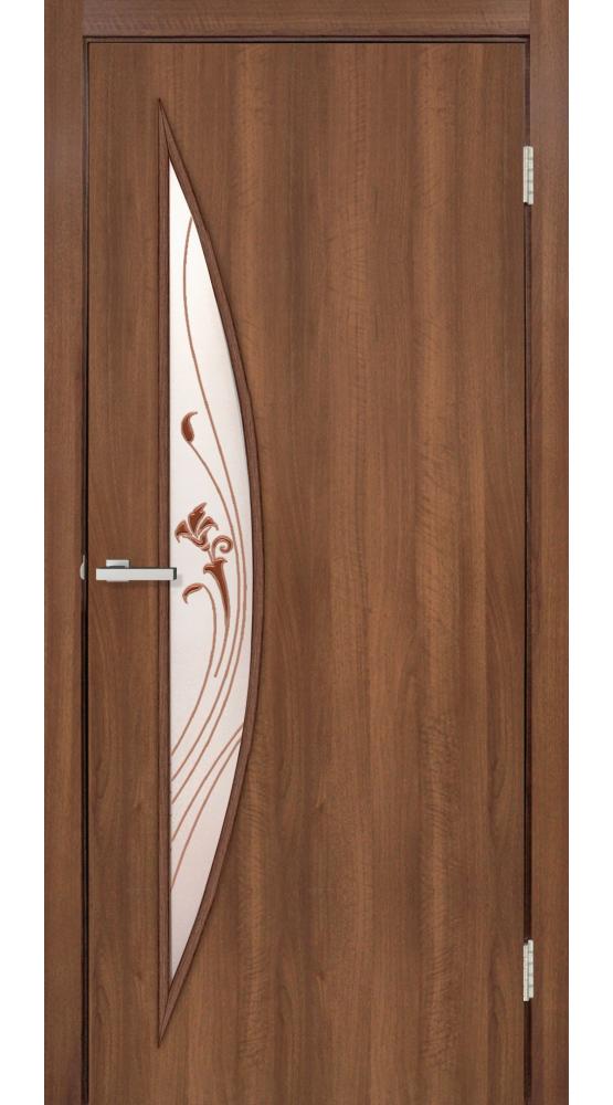 Двері MSDoors Orlando горіх міланський зі склом