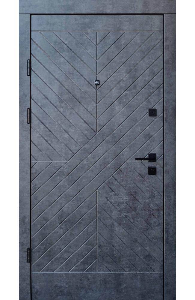 Двері Qdoors Преміум Некст мармур темний / бетон бежевий