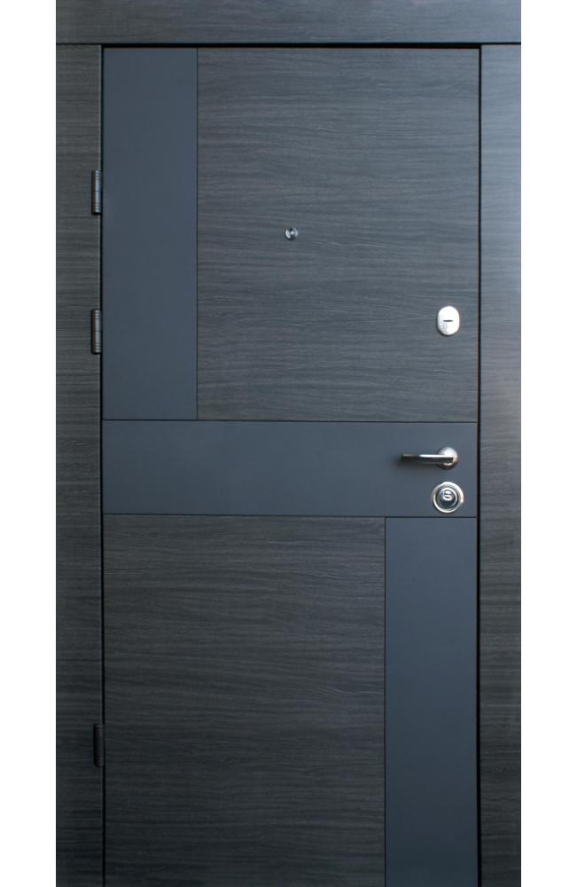Двері Qdoors Преміум Стиль-М коробка біла венге сірий горизонт арт графіт / біле дерево
