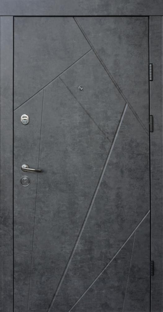 Двері Qdoors Ультра Флеш мармур темний / бетон бежевий