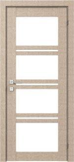 Двері Modern Quadro крем зі склом
