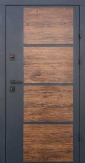 Двері Qdoors Bond графіт пісок, темне дерево / віноріт білий