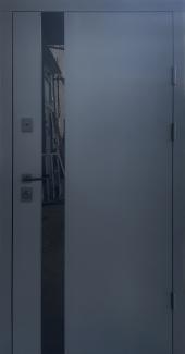Двері Qdoors Elegant метал антрацит 7021 / МДФ біле дерево