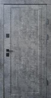 Двері Qdoors Ультра Міроу мрамор темний / біла емаль + дзеркало